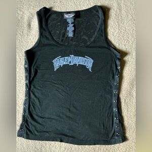 Harley-Davidson Black Tank Top with Blue Logo